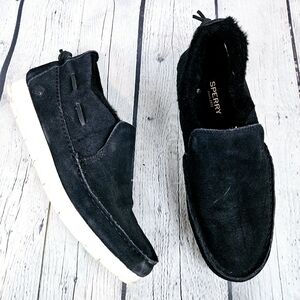 SPERRY | Moc-Sider suede leather plush lined slip-on shoe